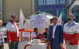 برپایی ایستگاه سلامت جمعیت هلال احمرچرام درجمع نمازگزاران